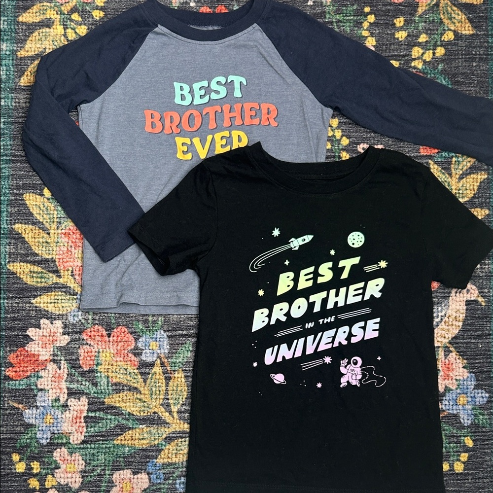 Cat & Jack Big Brother T-Shirt Bundle, Size 5T